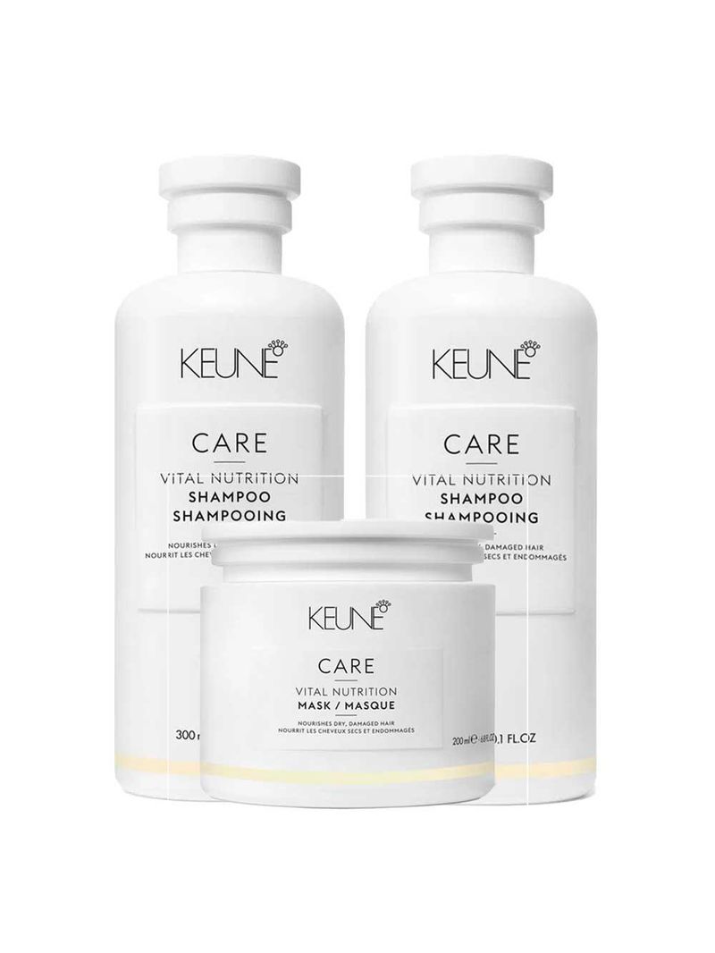 Keune vital nutrition kit – shampoo + condicionador + máscara