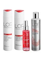 Lof professional wavy kit - shampoo + condicionador + máscara + ativador de cachos