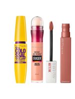 Maybelline colossal age rewind matte ink kit – máscara de cílios + corretivo + batom