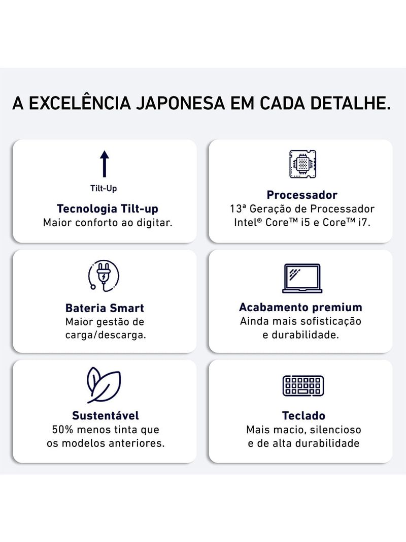 Notebook VAIO® F14 Intel® Core i5-1334U Windows 11 Home 16GB RAM 512GB SSD 14'' Full HD IPS com Fingerprint Cinza Escuro