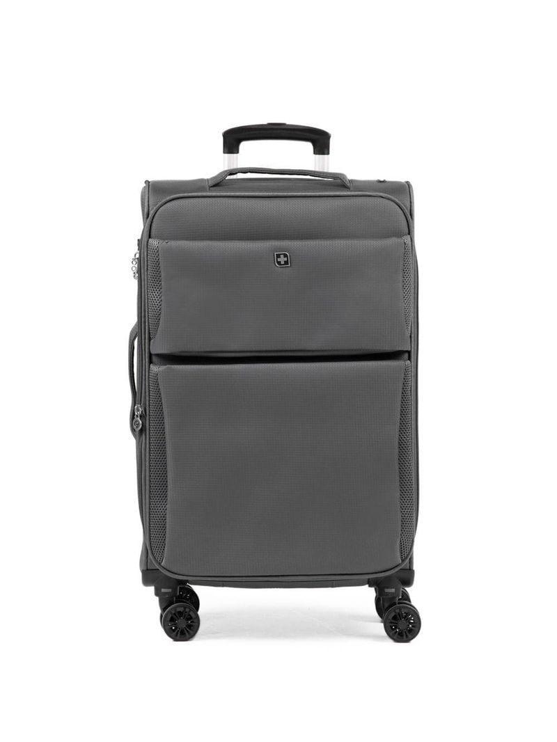 Mala Média Poliéster 4 Rodas Verbier  II - Cinza