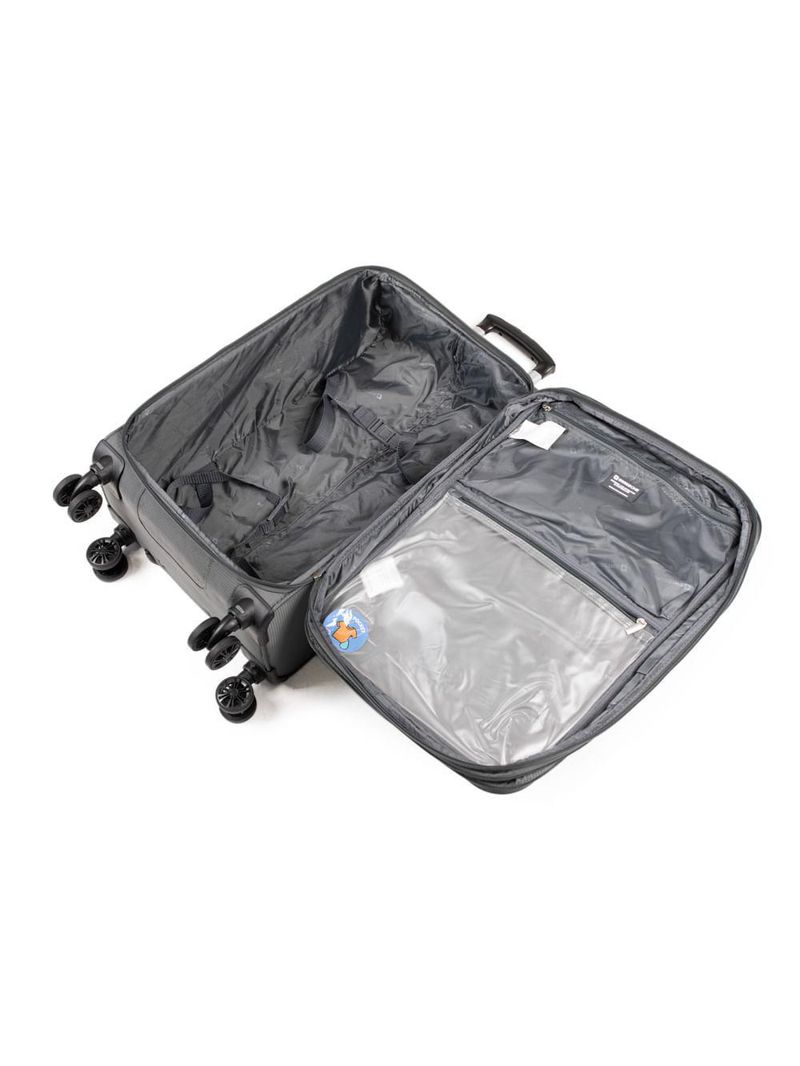 Mala Média Poliéster 4 Rodas Verbier  II - Cinza