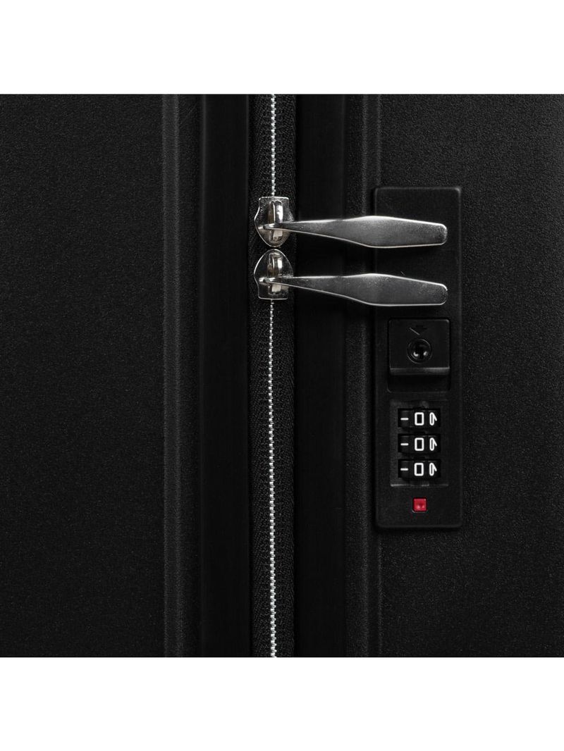 Mala média de polipropileno 4 rodas malta preto