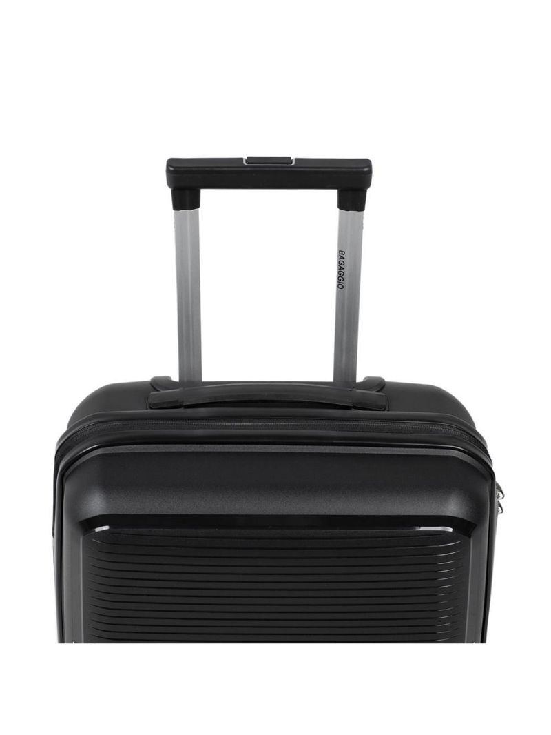 Mala média de polipropileno 4 rodas malta preto