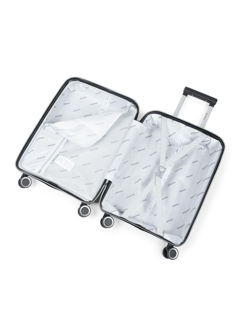 Mala média de polipropileno 4 rodas malta preto