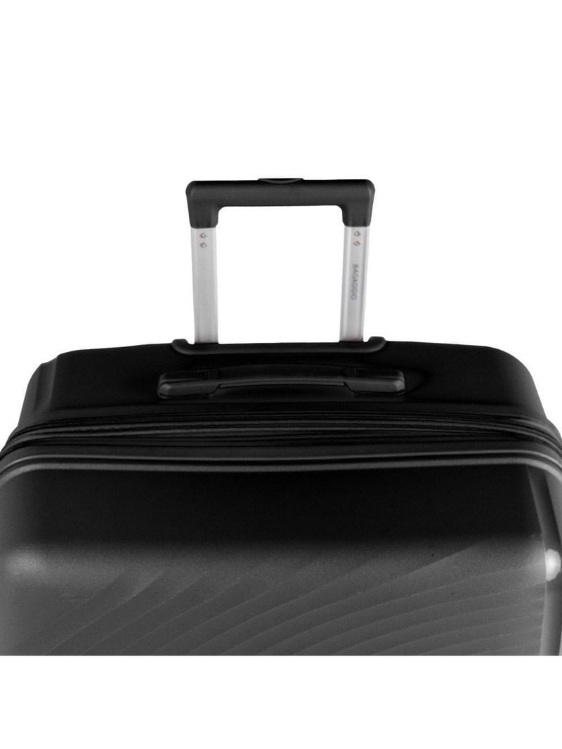 Mala Média 23KG Polipropileno 4 Rodas Cartagena - Preta