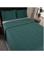 Kit cobre leito colcha speciale casal matelado toque acetinado 400 fios 3 peças verde