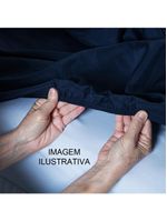 Lençol unique avulso de baixo king com elástico micro percal 400 fios - azul marinho