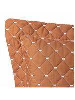 Kit cobre leito colcha vênus queen dupla face micropercal 200 fios liso 3 peças - terracota