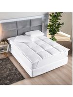 Protetor de colchão macio pillow top queen scartec micropercal 200 fios - branco