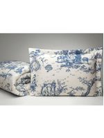 Kit edredom martin queen estampado + lençol 07 peças - palha