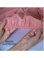 Lençol unique avulso de baixo king com elástico micro percal 400 fios - rosê
