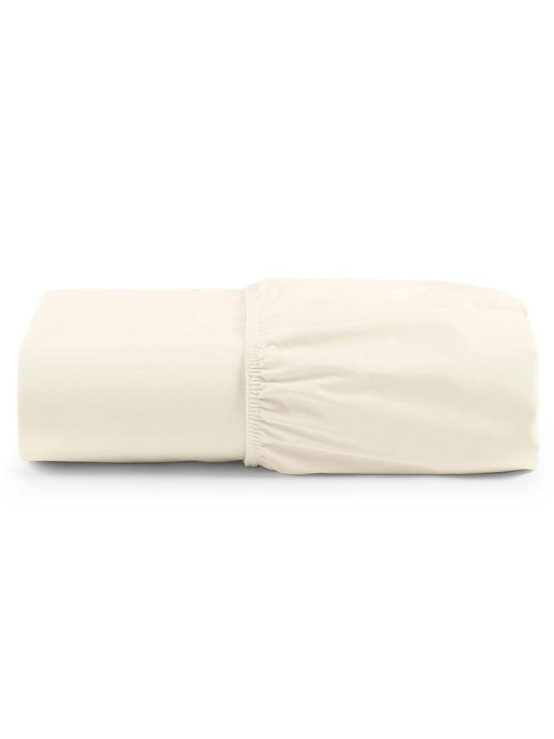 Lençol unique avulso de baixo king com elástico micro percal 400 fios - palha