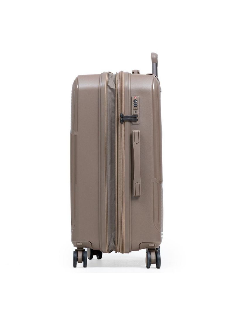 Mala Média de Polipropileno 4 Rodas Seul - Bege