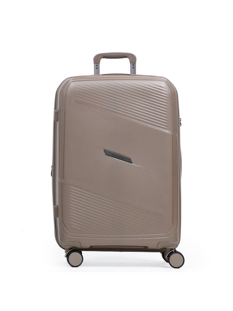 Mala Média de Polipropileno 4 Rodas Seul - Bege