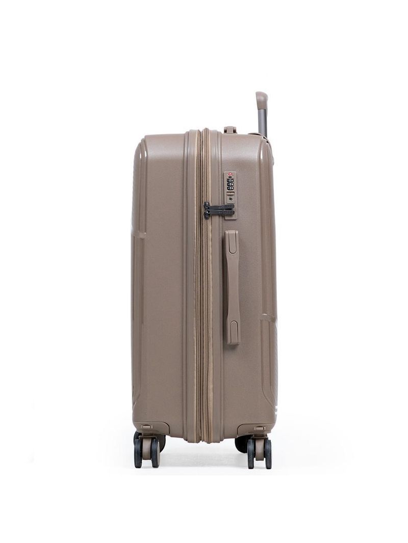 Mala Média de Polipropileno 4 Rodas Seul - Bege