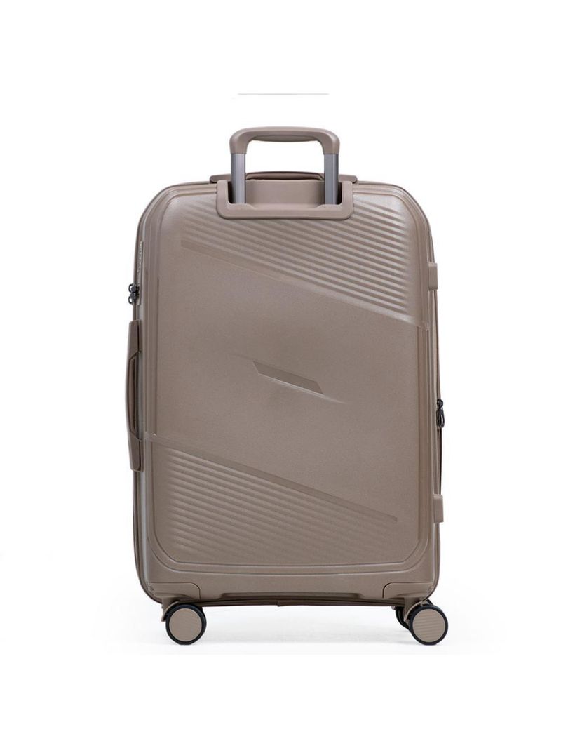 Mala Média de Polipropileno 4 Rodas Seul - Bege