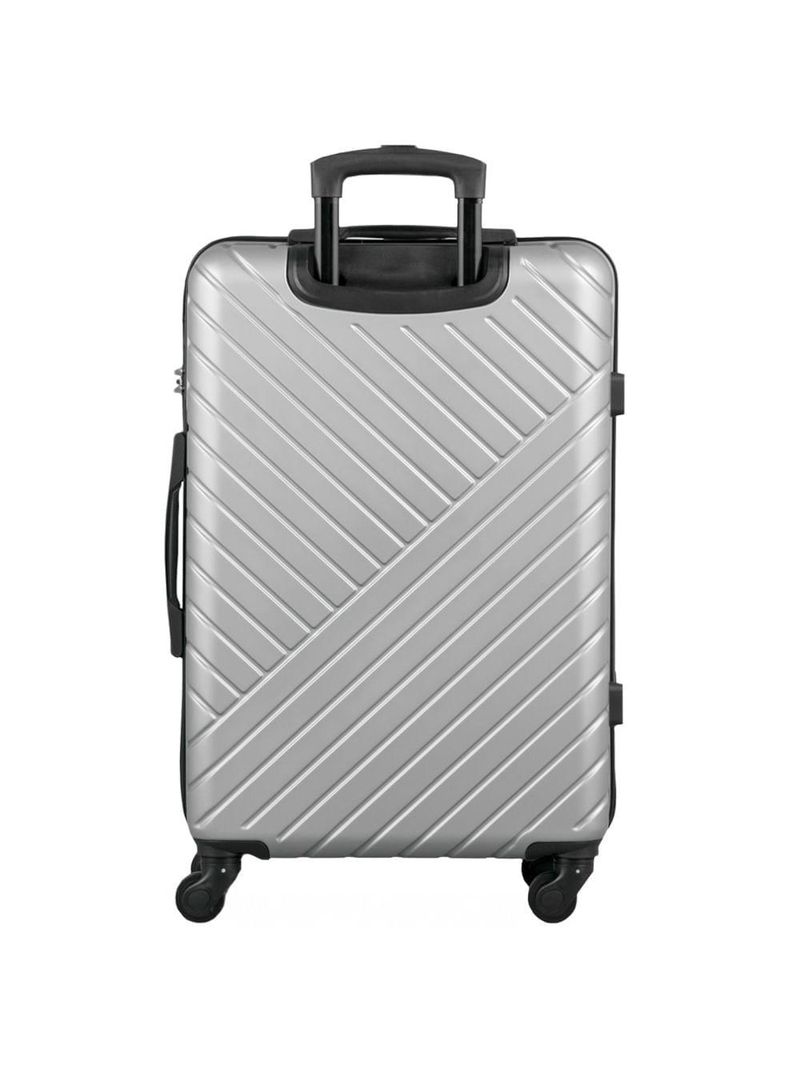 Mala Média 23KG ABS 4 Rodas 26" Detroit Prata