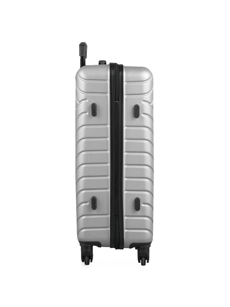 Mala Média 23KG ABS 4 Rodas 26" Detroit Prata