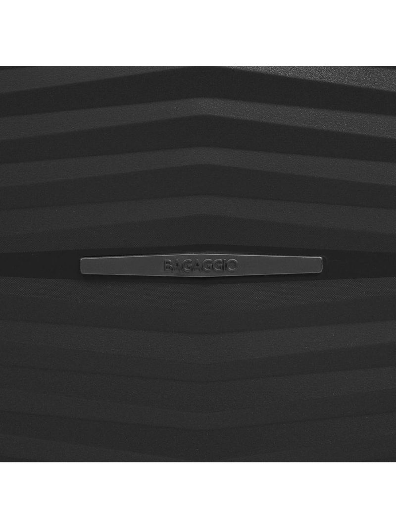 Mala Média 23 Kg Polipropileno 4 Rodas Hong Kong Preta