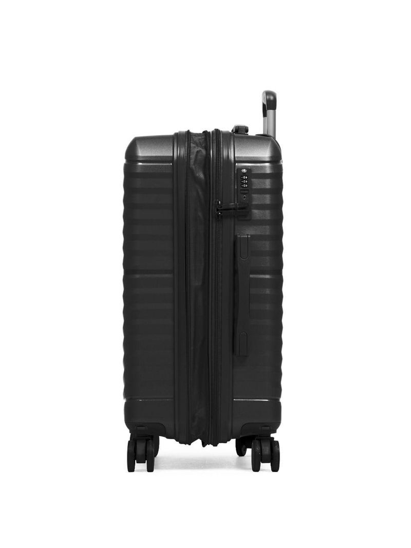 Mala Média 23 Kg Polipropileno 4 Rodas Hong Kong Preta