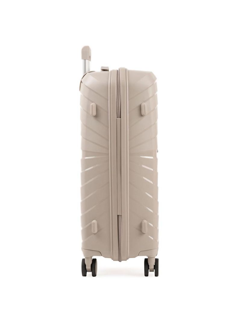 Mala Média 23 Kg Polipropileno 4 Rodas Rover - Off White