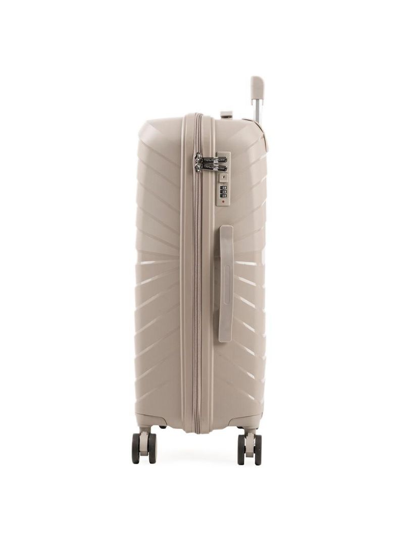 Mala Média 23 Kg Polipropileno 4 Rodas Rover - Off White