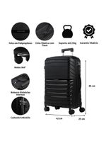 Mala Média 23 Kg Polipropileno 4 Rodas Rover - Off White