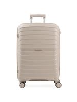 Mala Média 23 Kg Polipropileno 4 Rodas Rover - Off White