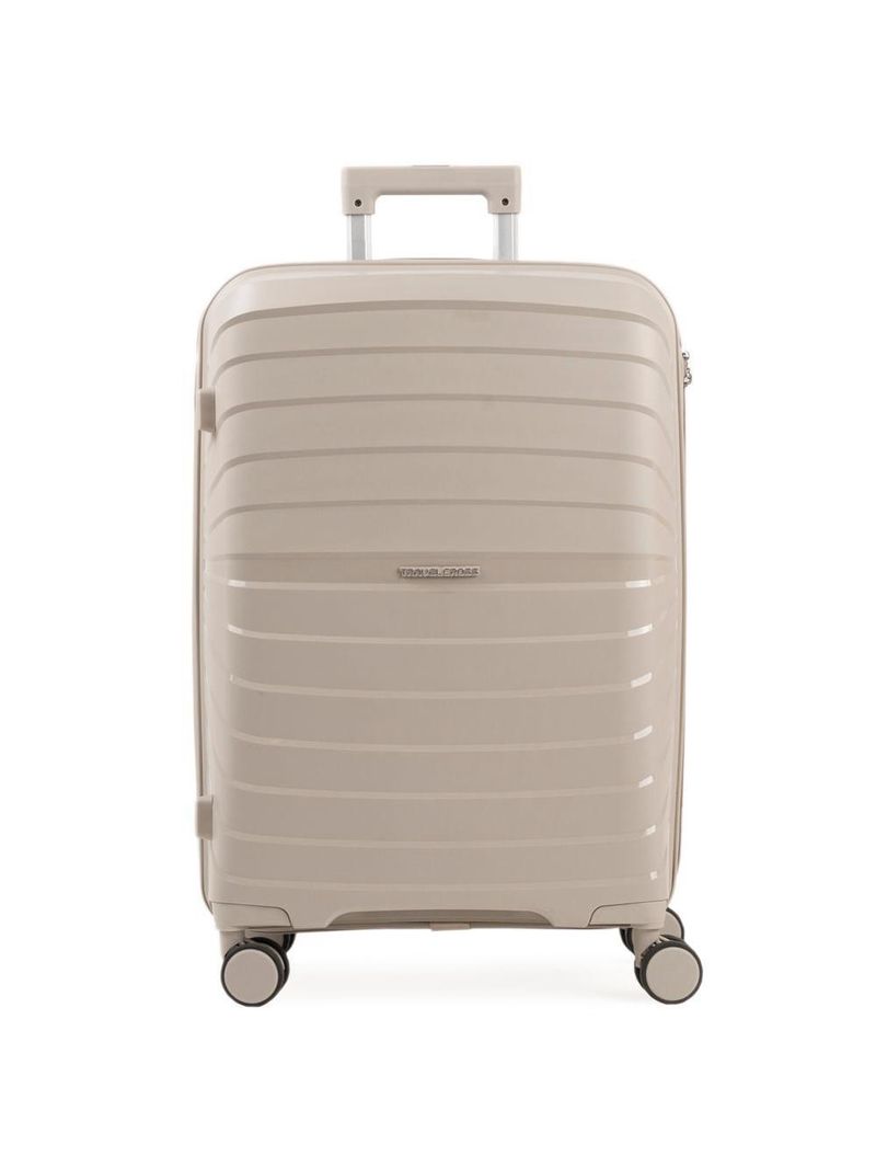 Mala Média 23 Kg Polipropileno 4 Rodas Rover - Off White