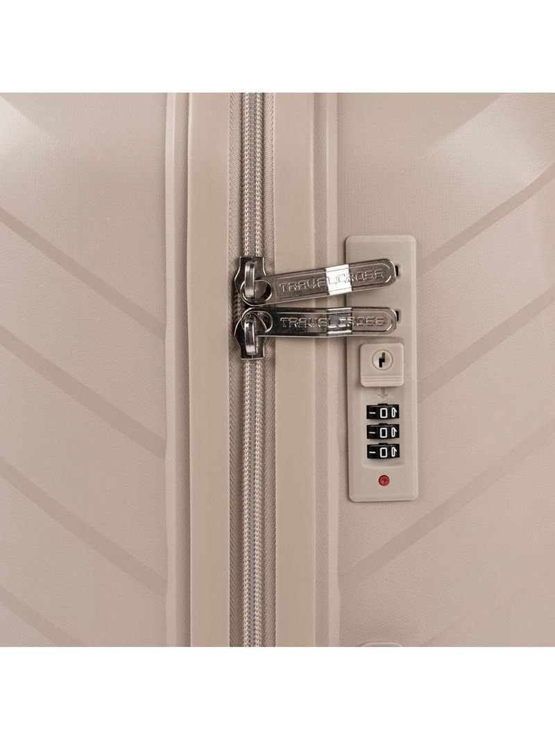 Mala Média 23 Kg Polipropileno 4 Rodas Rover - Off White