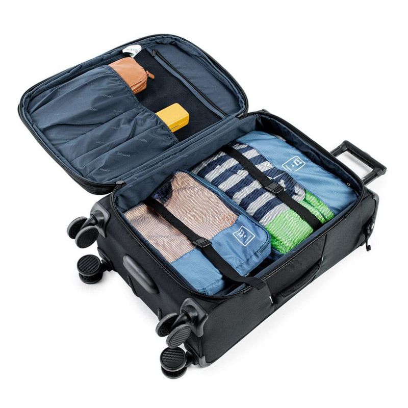 Mala Grande Poliéster 4 Rodas Zurique - Preta