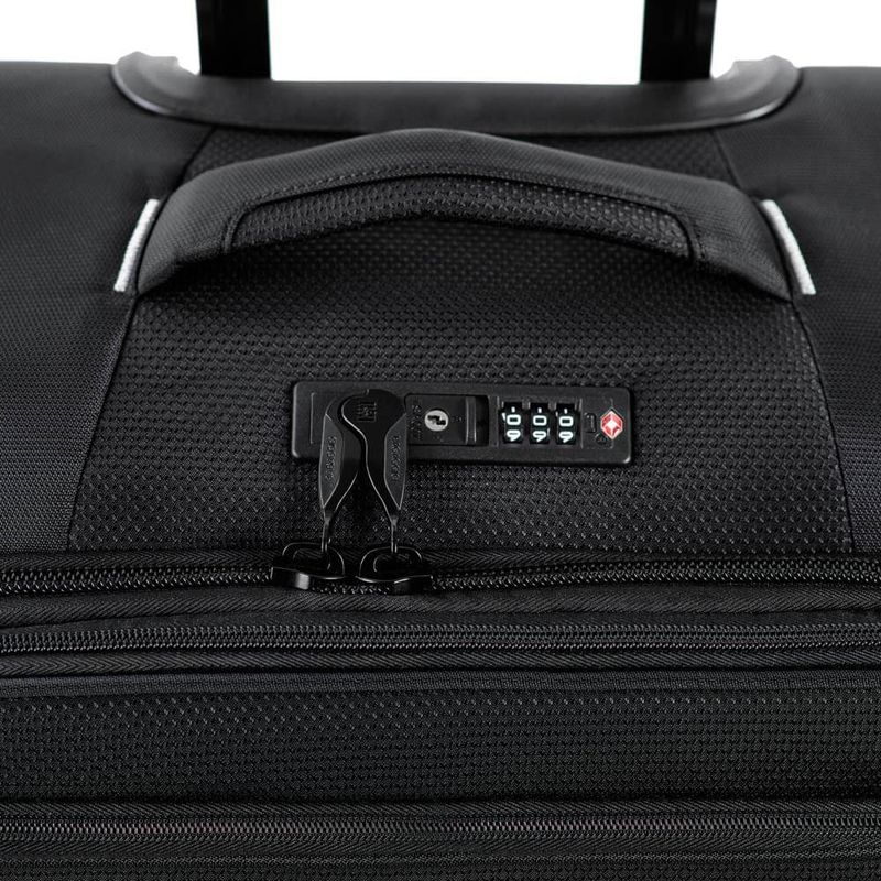 Mala Grande Poliéster 4 Rodas Zurique - Preta