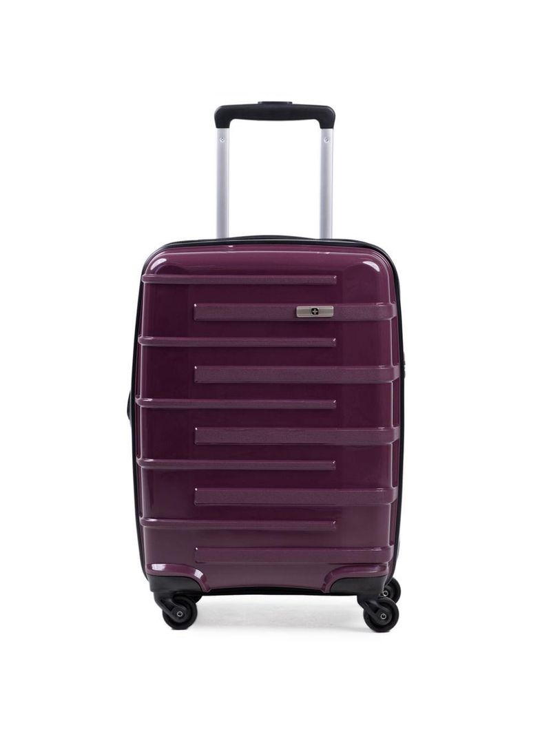 Mala de bordo polipropileno 4 rodas  swissone montreux roxo