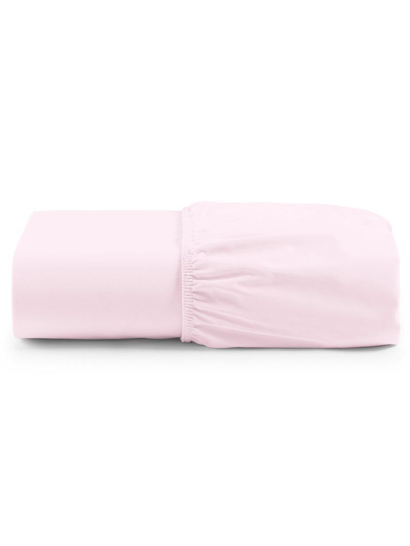 Lençol unique avulso de baixo king com elástico micro percal 400 fios - rosa