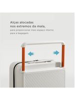 Mala de bordo policarbonato 4 rodas bagaggio bahamas branco