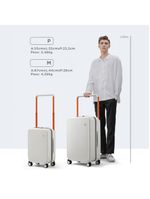 Mala de bordo policarbonato 4 rodas bagaggio bahamas branco