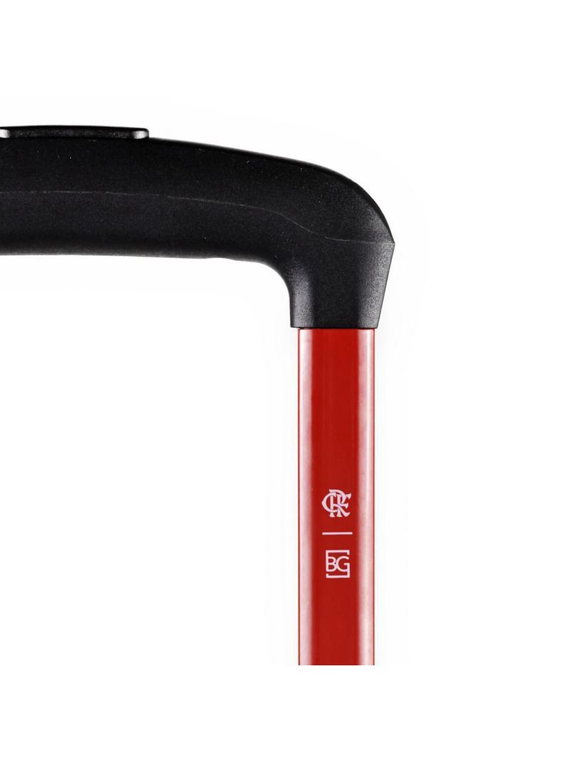 Mala de bordo 10kg abs 4 rodas flamengo crf oficial preta e vermelho