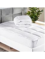 Protetor de colchão macio pillow top king scartec micropercal 200 fios - branco