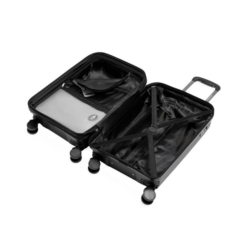 Mala de Viagem Pequena 10 Kg Polipropileno 4 Rodas Seul Preta