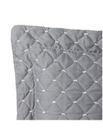 Kit cobre leito colcha vênus king dupla face micropercal 200 fios liso 3 peças - cinza