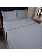 Kit cobre leito colcha speciale king matelado toque acetinado 400 fios 3 peças cinza