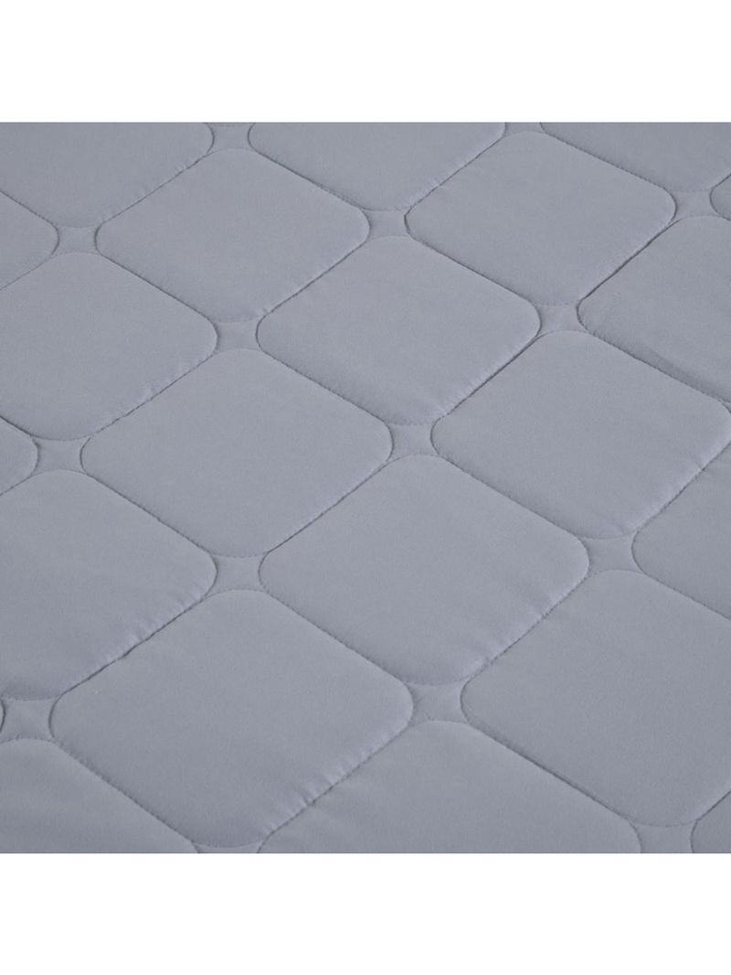 Kit cobre leito colcha speciale king matelado toque acetinado 400 fios 3 peças cinza