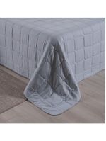 Kit cobre leito colcha speciale king matelado toque acetinado 400 fios 3 peças cinza