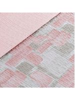 Kit cobre leito colcha maris king estampado dupla face percalle 200 fios 3 peças quadri rosê