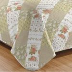 Kit cobre leito colcha mix queen estampado dupla face floral 3 peças - janaína