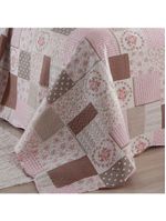 Kit cobre leito colcha mix king estampado dupla face floral 3 peças - mara