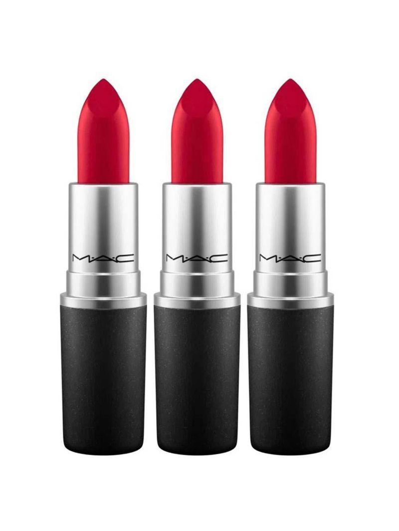Mac kit de maquiagem - 3 batons retro matte ruby woo