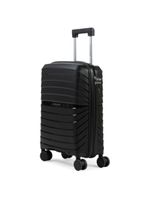 Mala de viagem pequena 10 kg polipropileno 4 rodas rover preta