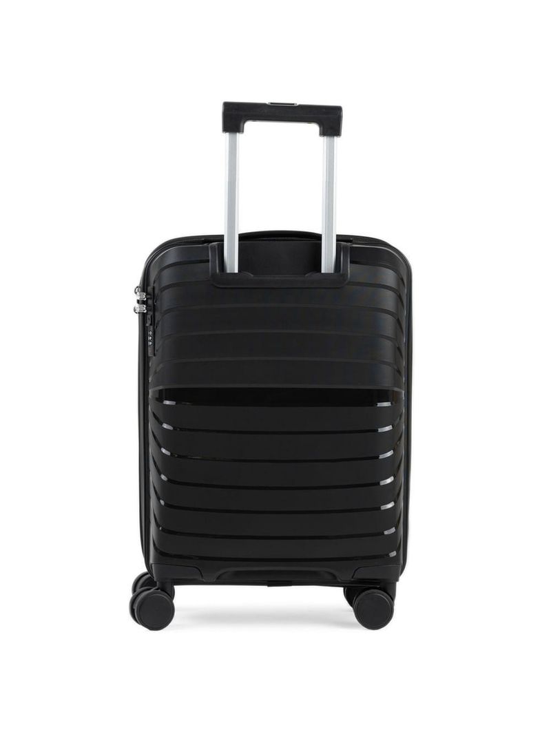 Mala de viagem pequena 10 kg polipropileno 4 rodas rover preta